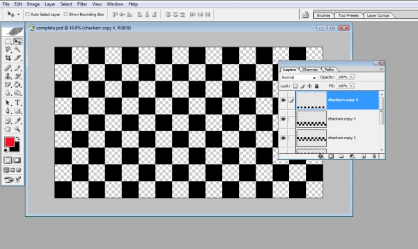 Creation of Checkered Illusion: Step 10